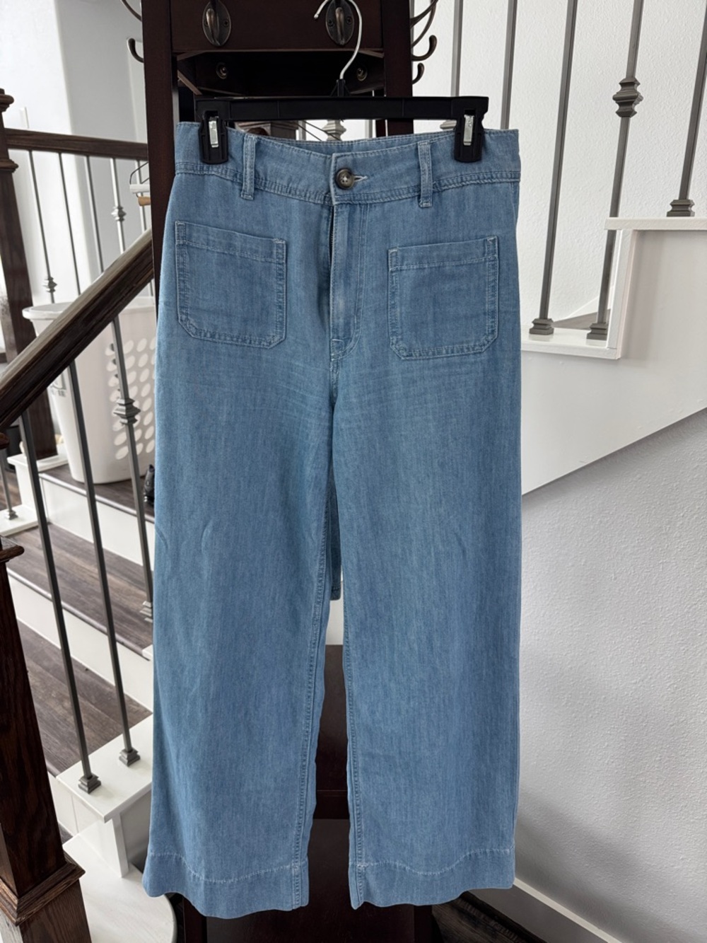 H&M Light Wash Wide Leg Denim Pants